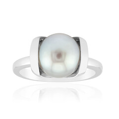 Anillo en plata con Perla plateada Freshwater (TPC)