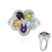 Anillo en plata con Amatista de Zambia