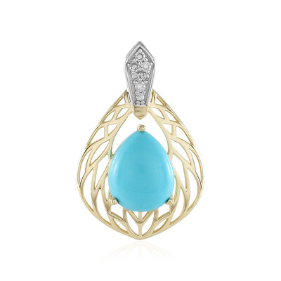 Colgante en oro con Turquesa bella durmiente (Ornaments by de Melo)