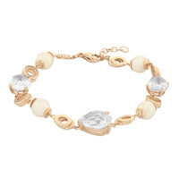 Brazalete en plata con Cuarzo blanco