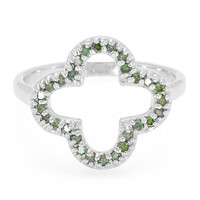 Anillo en plata con Diamante Bosque Verde