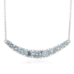 Collar en plata con Aguamarina de Brasil