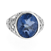 Anillo en plata con Fluorita de color cambiante