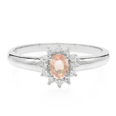 Anillo en plata con Zafiro Padparadscha
