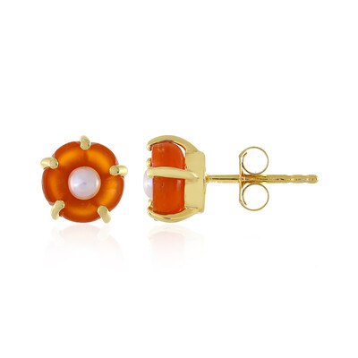 Pendientes en plata con Cornalina