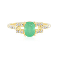 Anillo en plata con Esmeralda de Rusia (Adela Silber)