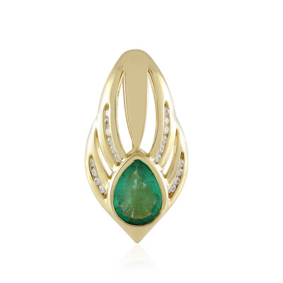 Colgante en oro con Esmeralda de Zambia AAA (de Melo)