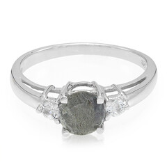 Anillo en plata con Espectrolita