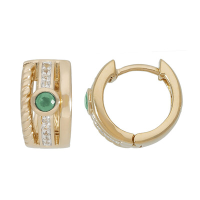Pendientes en plata con Esmeralda de Zambia