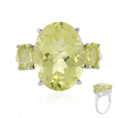 Anillo en plata con Quarzo limón