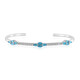 Brazalete en plata con Apatita azul neón