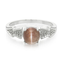 Anillo en plata con Escapolita ojo de gato