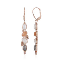 Pendientes en plata con Piedra de Luna blanca (KM by Juwelo)