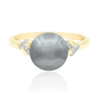 Anillo en oro con Perla cultivada de Tahití (TPC)