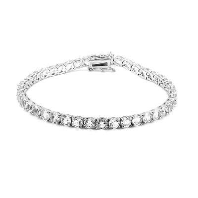 Brazalete en plata con Topacio blanco