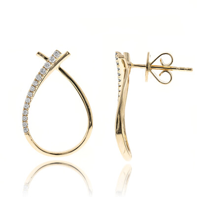 Pendientes en oro con Diamante I1 (H)  (CIRARI)