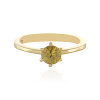 Anillo en plata con Zircón amarillo