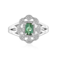 Anillo en plata con Turmalina verde Benedito