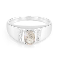 Anillo de hombre en plata con Labradorita