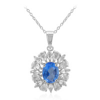 Collar en plata con Topacio azul índigo