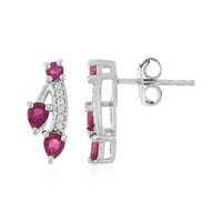 Pendientes en plata con Rubí de Madagascar