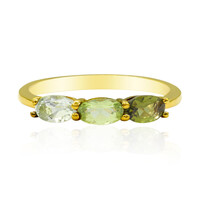 Anillo en plata con Turmalina verde