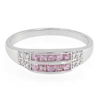 Anillo en plata con Zafiro de Ceilán rosa