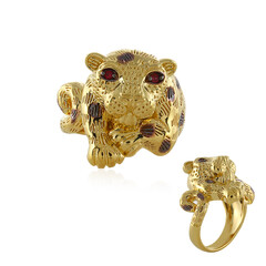 Anillo en plata con Zafiro naranja