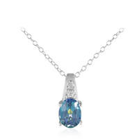 Collar en plata con Topacio mísitico azul paloma