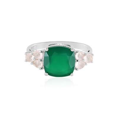 Anillo en plata con Ónix verde