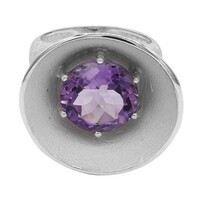 Anillo en plata con Amatista de Zambia