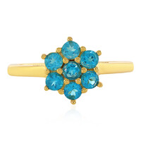 Anillo en plata con Apatita azul neón