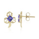 Pendientes en oro con Tanzanita AAA (Ornaments by de Melo)