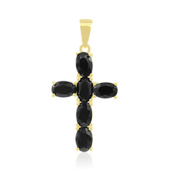 Colgante en plata con Zafiro negro