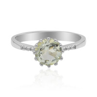 Anillo en plata con Amatista verde