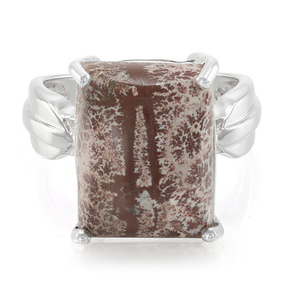 Anillo en plata con Jaspe Sonoran dendritas