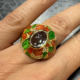 Anillo en plata con Amatista verde (Adela Silber)