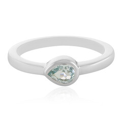 Anillo en plata con Topacio azul cielo
