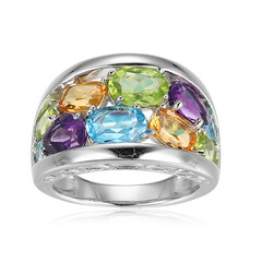 Anillo en plata con Amatista de Zambia