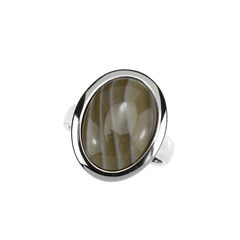 Anillo en plata con Silex de la Sierra de Santa Cruz