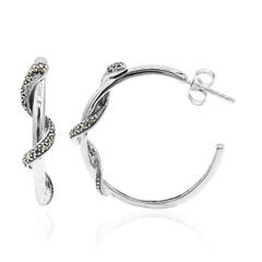 Pendientes en plata con Marcasita