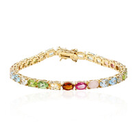 Brazalete en plata con Topacio azul suizo