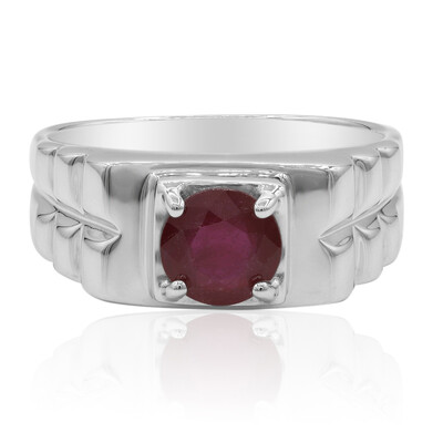 Anillo en plata con Rubí de Madagascar