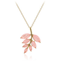 Collar en plata con Cuarzo rosa pastel