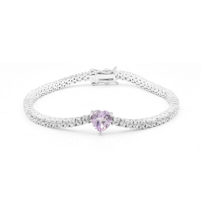 Brazalete en plata con Amatista de Bolivia
