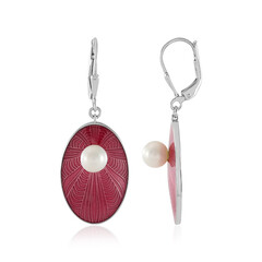 Pendientes en plata con Perla blanca Freshwater (Adela Silber)