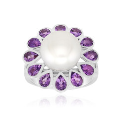 Anillo en plata con Perla blanca Freshwater (Michelle Albala)