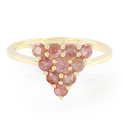 Anillo en oro con Zafiro Padparascha no calentado (AMAYANI)