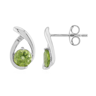 Pendientes en plata con Peridoto de Birmania