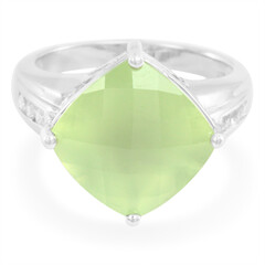 Anillo en plata con Prehnita